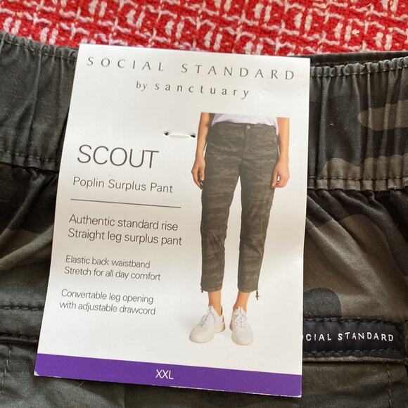 Sanctuary Social Standard NEW camo women’s size XXL pants - Picture 4 of 6